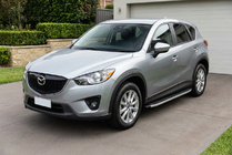 Mazda CX-5 2012-2017 рр. Бокові пороги Fullmond (2 шт, алюм.) фото 1