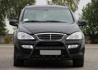 SsangYong Action 2005-2018 рр. Кенгурятник WT004 Black (нерж) фото 2