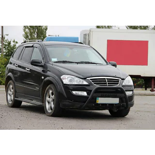 Кенгурятник WT004 Black (нерж) SsangYong Action 2005-2018 рр. фото 3