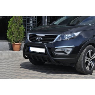 Кенгурятник WT003 Black (нерж.) Kia Sportage 2010-2015 рр. фото 1