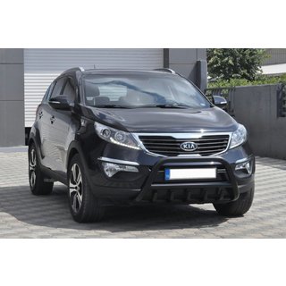 Кенгурятник WT003 Black (нерж.) Kia Sportage 2010-2015 рр. фото 4