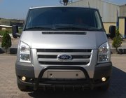 Ford Transit 2000-2014 рр. Кенгурятник WT003 Black (2006-2014, нерж.) фото 5