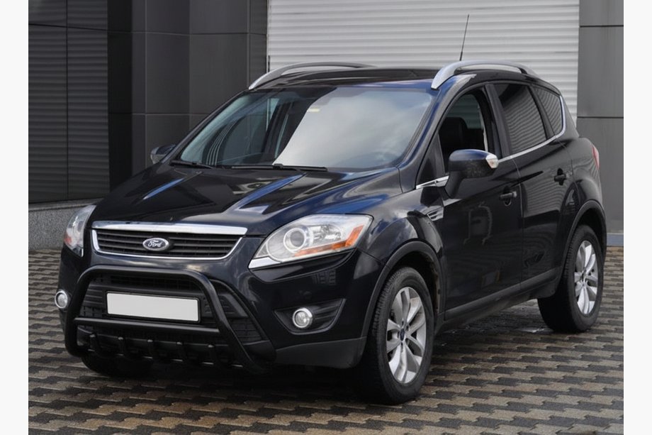 Ford Kuga 2008-2013 рр. Кенгурятник WT003 Black (нерж.) Фото 4
