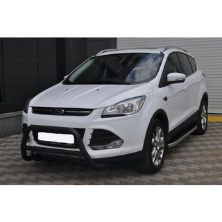 Кенгурятник WT003 Black (нерж.) Ford Kuga/Escape 2013-2019 рр. фото 1