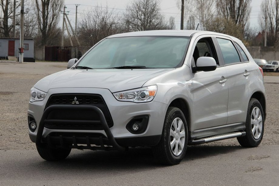 Mitsubishi ASX 2010-2023 рр. Кенгурятник WT003 Black (нерж.) Фото 3