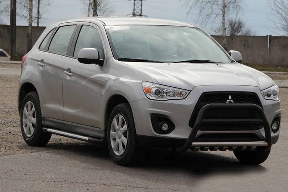 Mitsubishi ASX 2010-2023 рр. Кенгурятник WT003 Black (нерж.) Фото 1