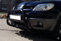 Mitsubishi Outlander 2001-2006 рр. Кенгурятник WT004 Black (нерж.) фото 5