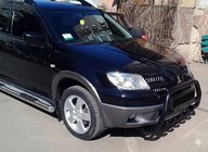Mitsubishi Outlander 2001-2006 рр. Кенгурятник WT004 Black (нерж.) фото 4