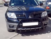 Mitsubishi Outlander 2001-2006 рр. Кенгурятник WT004 Black (нерж.) фото 1