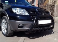 Mitsubishi Outlander 2001-2006 рр. Кенгурятник WT004 Black (нерж.) фото 3