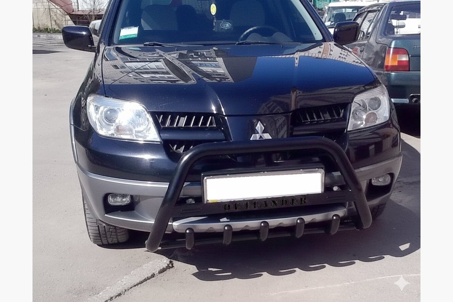 Mitsubishi Outlander 2001-2006 рр. Кенгурятник WT004 Black (нерж.) Image