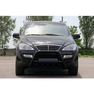 Кенгурятник WT003 Black (нерж) SsangYong Kyron 2005-2014 рр. фото 2