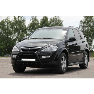 Кенгурятник WT003 Black (нерж) SsangYong Kyron 2005-2014 рр. фото 1