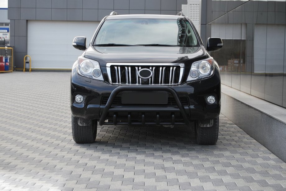 Toyota Land Cruiser Prado 150 2009-2023 рр. Кенгурятник WT003 Black (нерж) Фото 6