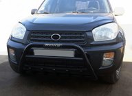 Toyota Rav 4 2001-2005 рр. Кенгурятник WT003 Black (нерж) фото 3