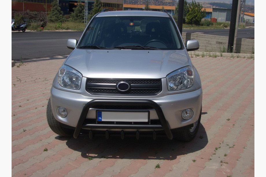 Toyota Rav 4 2001-2005 рр. Кенгурятник WT003 Black (нерж) Image