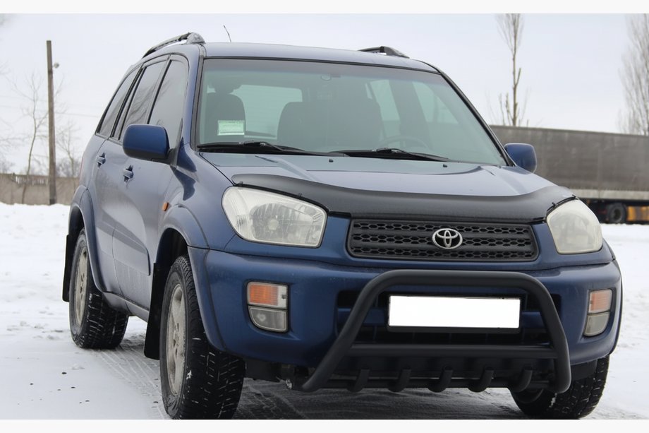 Toyota Rav 4 2001-2005 рр. Кенгурятник WT003 Black (нерж) Фото 5