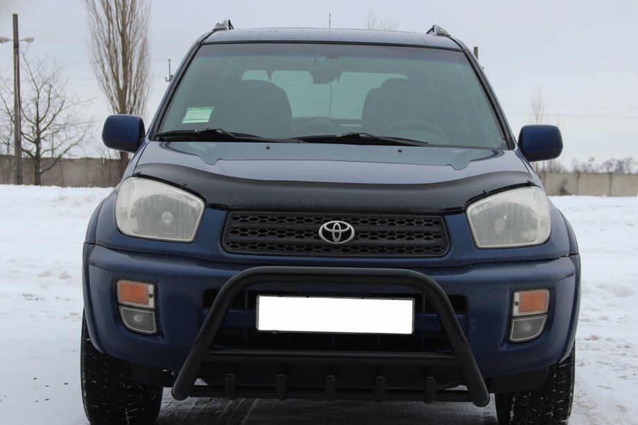 Toyota Rav 4 2001-2005 рр. Кенгурятник WT003 Black (нерж) Фото 4