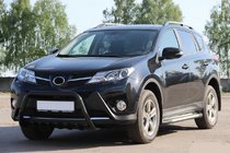 Toyota Rav 4 2013-2018 рр. Кенгурятник WT003 Black (нерж) фото 8