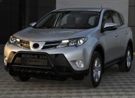 Toyota Rav 4 2013-2018 рр. Кенгурятник WT003 Black (нерж) фото 4