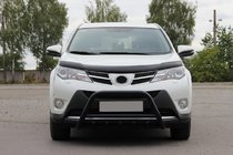 Toyota Rav 4 2013-2018 рр. Кенгурятник WT003 Black (нерж) фото 1