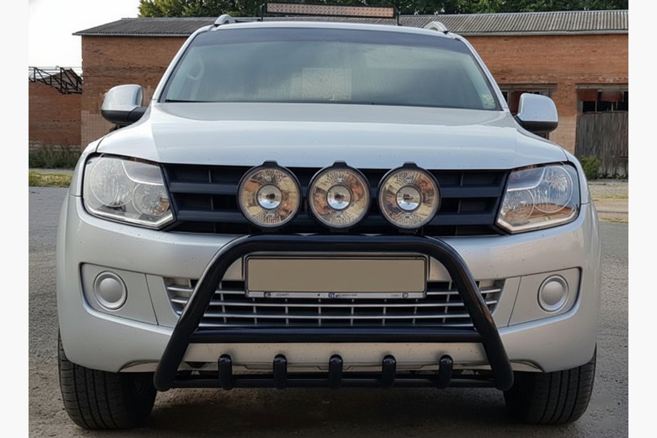 Volkswagen Amarok 2010-2022 рр. Кенгурятник WT003 Black (нерж) Фото 5