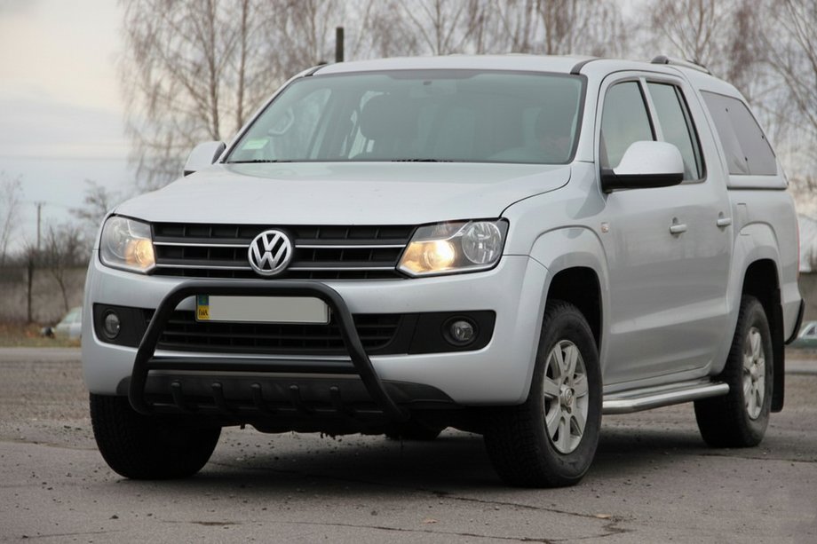 Volkswagen Amarok 2010-2022 рр. Кенгурятник WT003 Black (нерж) Фото 3
