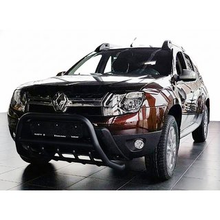 Кенгурятник без напису WT003 Black (нерж.) Dacia Duster 2008-2018 рр. фото 1