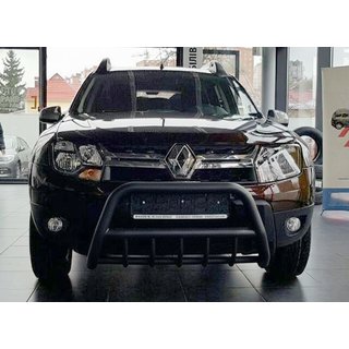 Кенгурятник без напису WT003 Black (нерж.) Dacia Duster 2008-2018 рр. фото 4