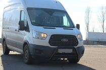 Ford Transit 2014- рр. Кенгурятник WT003 Black (нерж.) фото 1