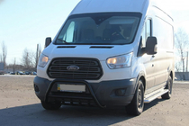 Ford Transit 2014- рр. Кенгурятник WT003 Black (нерж.) фото 3