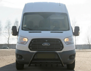 Ford Transit 2014- рр. Кенгурятник WT003 Black (нерж.) фото 2