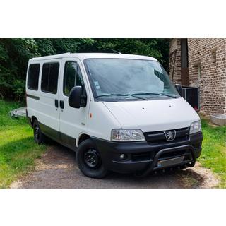 Кенгурятник WT003 Black (нерж.) Peugeot Boxer 1994-2006 рр. фото 1