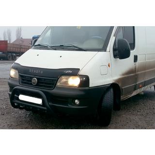 Кенгурятник WT003 Black (нерж.) Peugeot Boxer 1994-2006 рр. фото 3