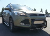 Ford Kuga/Escape 2013-2019 рр. Кенгурятник WT004 Black (нерж.) фото 1