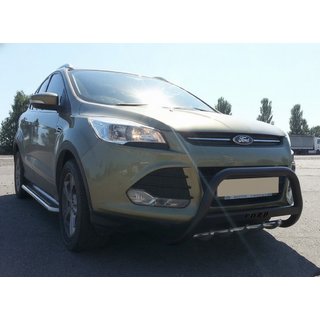 Кенгурятник WT004 Black (нерж.) Ford Kuga/Escape 2013-2019 рр. фото 1