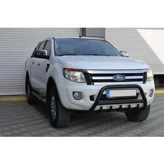 Передній захист WT003 Black (нерж.) Ford Ranger 2011-2022 рр. фото 3
