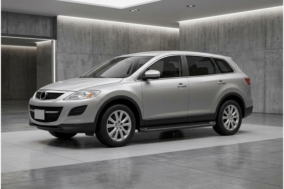 Mazda CX-9 2007-2016 рр. Бокові пороги Allmond Black (2 шт., Алюміній) Image