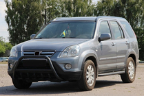 Honda CRV 2001-2006 рр. Кенгурятник WT003 Black (нерж.) фото 1