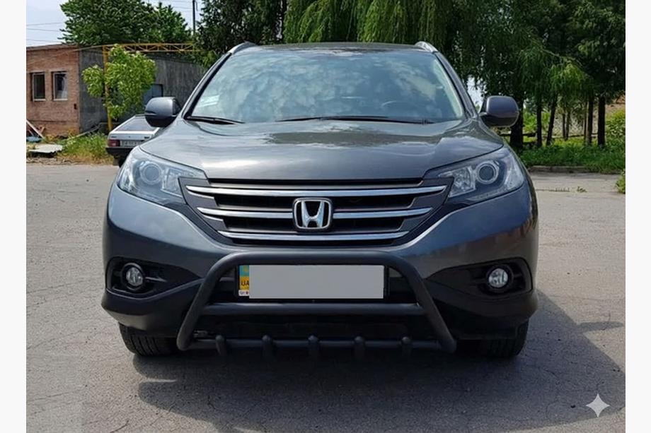 Honda CRV 2012-2016 рр. Передній захист WT003 Black (нерж.) Фото 1