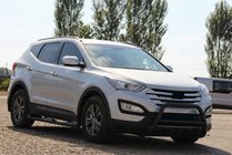Hyundai Santa Fe 3 2012-2018 рр. Передня дуга WT003 Black (нерж.) фото 4