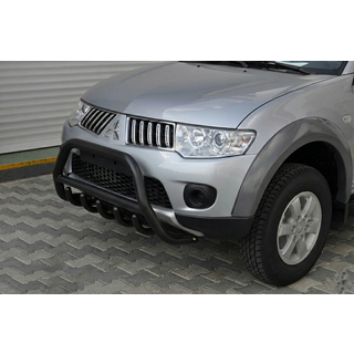 Передній захист WT003 Black (нерж.) Mitsubishi Pajero Sport 2008-2015 рр. фото 1
