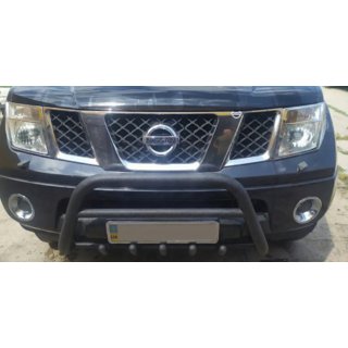 Кенгурятник WT003 Black (нерж) Nissan Pathfinder R51 2005-2014 рр. фото 3