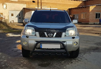Nissan X-trail T31 2007-2014 рр. Передній захист WT003 Black (нерж) фото 5