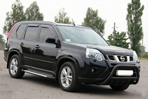 Nissan X-trail T31 2007-2014 рр. Передній захист WT003 Black (нерж) фото 6