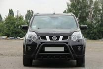 Nissan X-trail T31 2007-2014 рр. Передній захист WT003 Black (нерж) фото 7