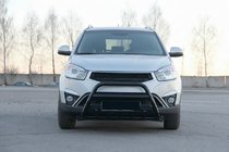 SsangYong Korando 2010-2019 рр. Кенгурятник WT003 Black (нерж.) фото 4