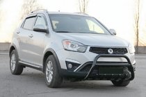 SsangYong Korando 2010-2019 рр. Кенгурятник WT003 Black (нерж.) фото 1