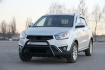 SsangYong Korando 2010-2019 рр. Кенгурятник WT003 Black (нерж.) фото 3