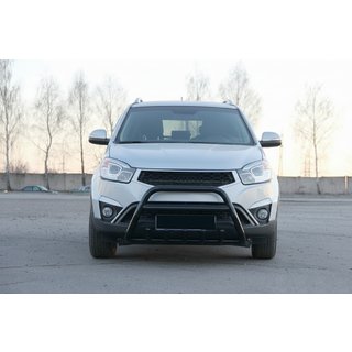 Кенгурятник WT003 Black (нерж.) фото 4